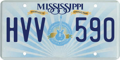 MS license plate HVV590