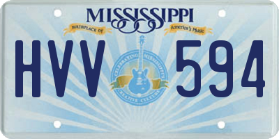 MS license plate HVV594