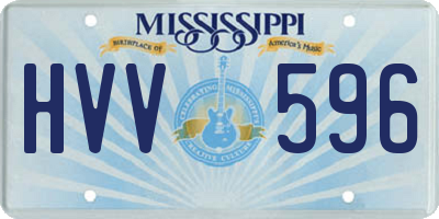MS license plate HVV596