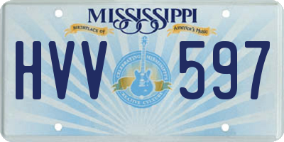 MS license plate HVV597