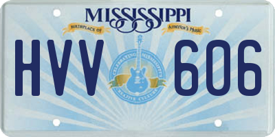 MS license plate HVV606
