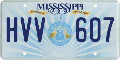 MS license plate HVV607