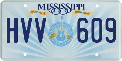 MS license plate HVV609