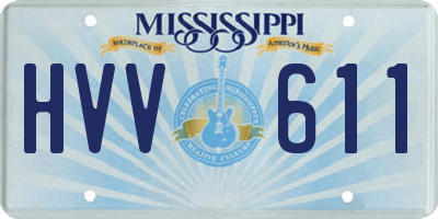 MS license plate HVV611