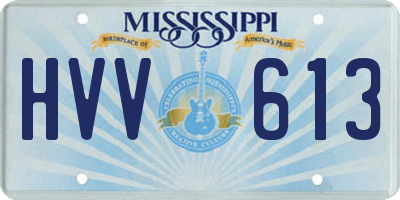 MS license plate HVV613