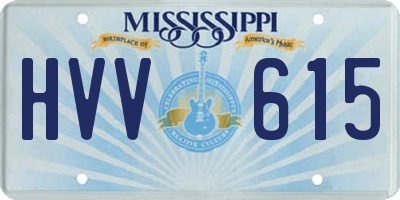 MS license plate HVV615