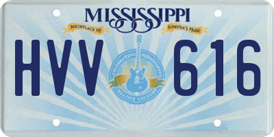 MS license plate HVV616
