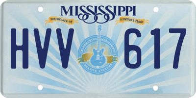 MS license plate HVV617