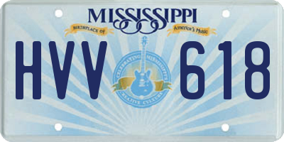 MS license plate HVV618
