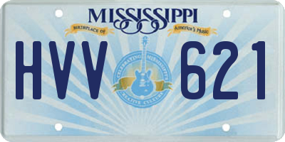 MS license plate HVV621