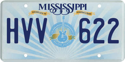 MS license plate HVV622