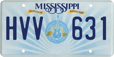 MS license plate HVV631