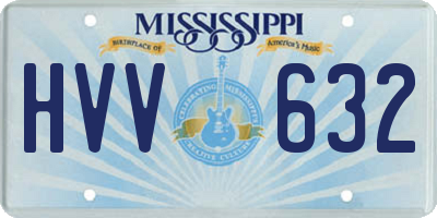 MS license plate HVV632