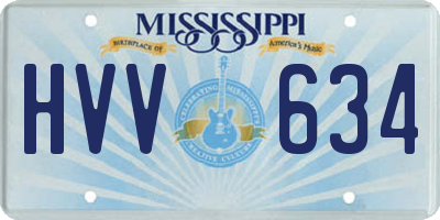 MS license plate HVV634