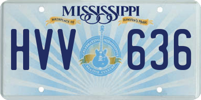 MS license plate HVV636