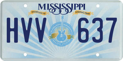 MS license plate HVV637