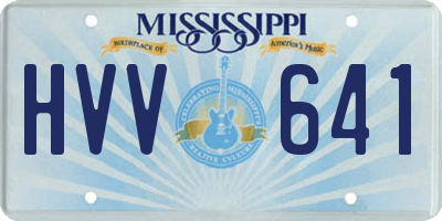 MS license plate HVV641