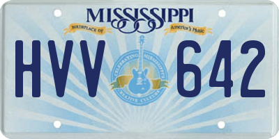 MS license plate HVV642