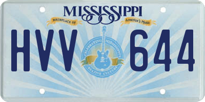 MS license plate HVV644