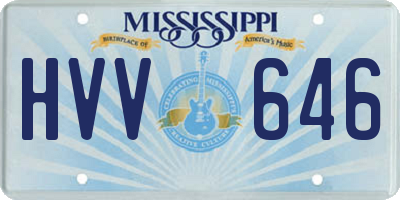 MS license plate HVV646