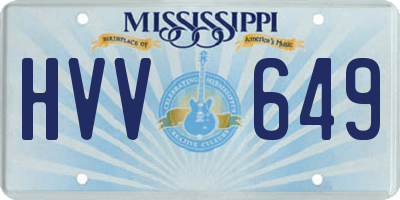 MS license plate HVV649