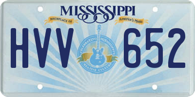 MS license plate HVV652