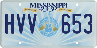 MS license plate HVV653