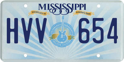 MS license plate HVV654