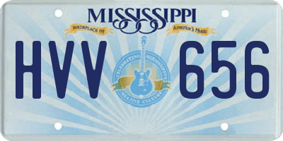 MS license plate HVV656