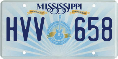MS license plate HVV658