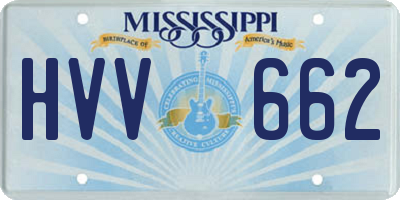 MS license plate HVV662