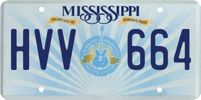 MS license plate HVV664