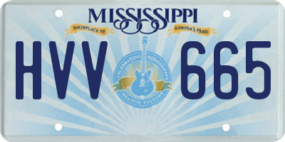 MS license plate HVV665