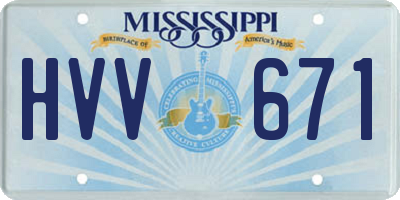 MS license plate HVV671