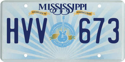 MS license plate HVV673