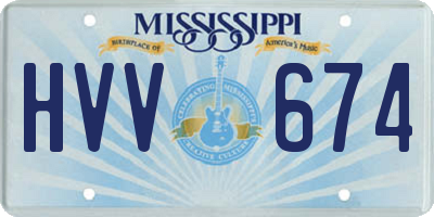 MS license plate HVV674