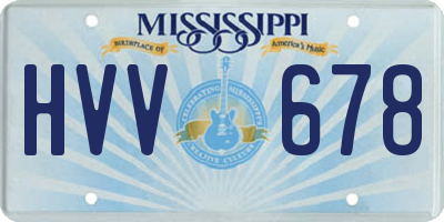 MS license plate HVV678