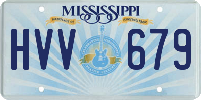 MS license plate HVV679