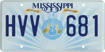 MS license plate HVV681