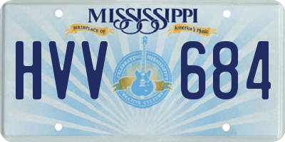 MS license plate HVV684