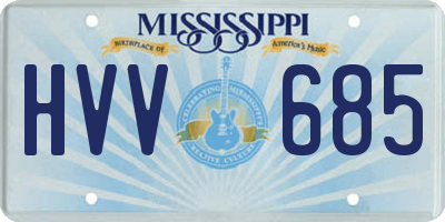 MS license plate HVV685