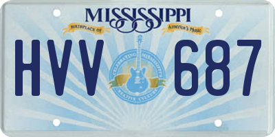 MS license plate HVV687