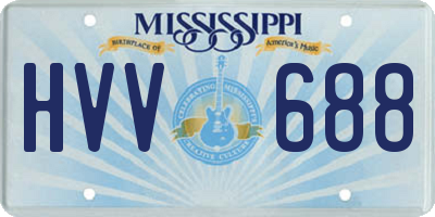 MS license plate HVV688