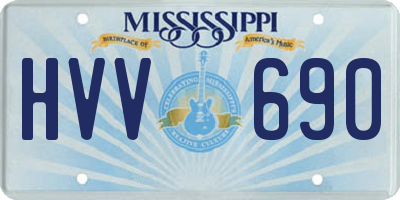 MS license plate HVV690