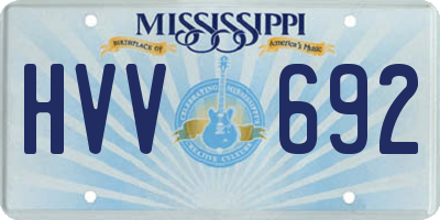 MS license plate HVV692
