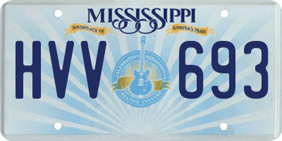 MS license plate HVV693