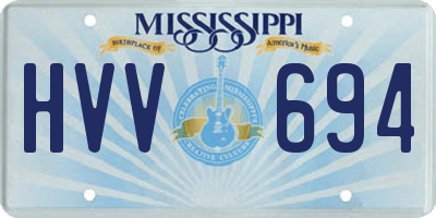 MS license plate HVV694