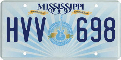 MS license plate HVV698