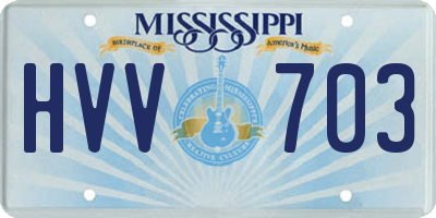 MS license plate HVV703