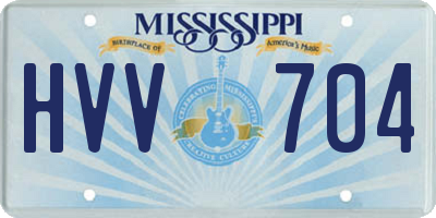 MS license plate HVV704